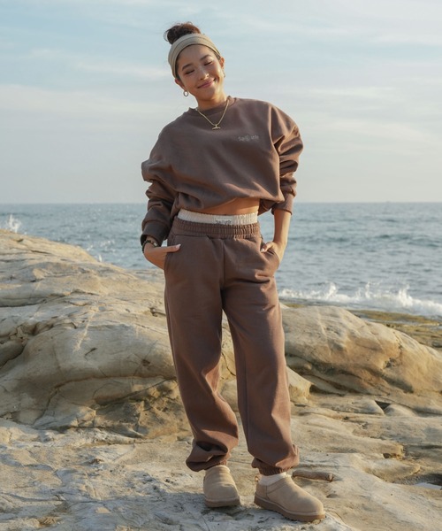 INTER FACTORY(インターファクトリー)の「moeka - SUNOUTFIT 裏起毛スウェットセットアップパンツ(スウェットパンツ・レディース・ブラウン/ネイビー・MEDIUM/LARGE)」の16枚目の写真