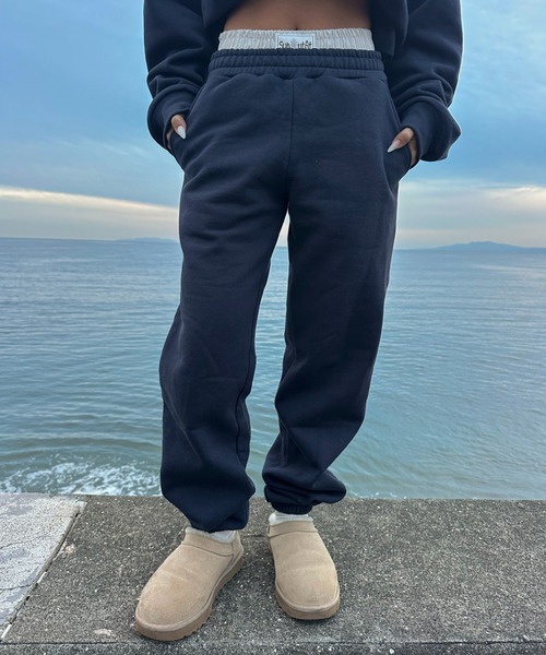 INTER FACTORY(インターファクトリー)の「moeka - SUNOUTFIT 裏起毛スウェットセットアップパンツ(スウェットパンツ・レディース・ブラウン/ネイビー・MEDIUM/LARGE)」の11枚目の写真