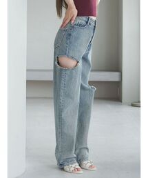 EATME | カットアウトデニムワイドパンツ(デニムパンツ)