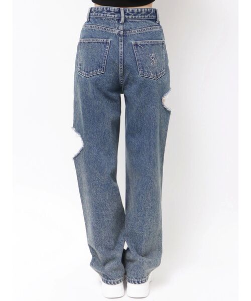 EATME（イートミー）の「カットアウトデニムワイドパンツ（デニムパンツ・レディース・ブルー/ライトブルー・SMALL/MEDIUM）」の21枚目の写真