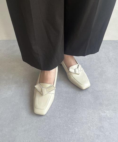 ORiental TRaffic（オリエンタルトラフィック）の「通勤靴 WEB限定 2025秋冬新作 リボンデザイン 甲深 パンプス /55301（パンプス・レディース・ブラック/ベージュ/ブラウン・34/35/36/37/38/39/40/41/42）」の6枚目の写真