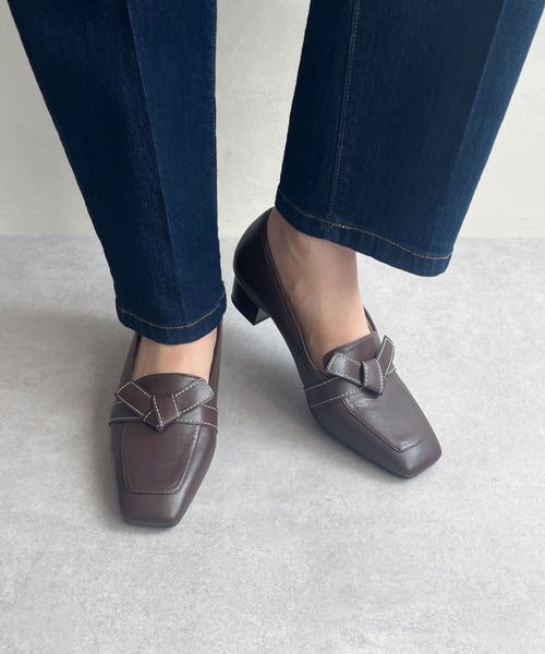 ORiental TRaffic（オリエンタルトラフィック）の「通勤靴 WEB限定 2025秋冬新作 リボンデザイン 甲深 パンプス /55301（パンプス・レディース・ブラック/ベージュ/ブラウン・34/35/36/37/38/39/40/41/42）」の21枚目の写真