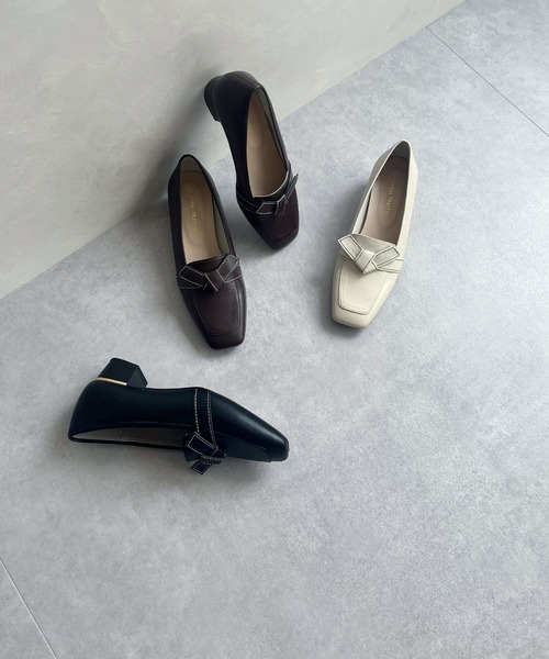 ORiental TRaffic（オリエンタルトラフィック）の「通勤靴 WEB限定 2025秋冬新作 リボンデザイン 甲深 パンプス /55301（パンプス・レディース・ブラック/ベージュ/ブラウン・34/35/36/37/38/39/40/41/42）」の14枚目の写真