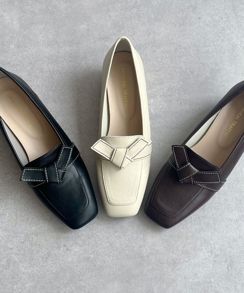 ORiental TRaffic（オリエンタルトラフィック）の「通勤靴 WEB限定 2025秋冬新作 リボンデザイン 甲深 パンプス /55301（パンプス・レディース・ブラック/ベージュ/ブラウン・34/35/36/37/38/39/40/41/42）」の13枚目の写真