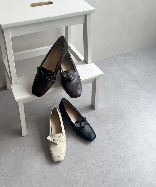 ORiental TRaffic（オリエンタルトラフィック）の「通勤靴 WEB限定 2025秋冬新作 リボンデザイン 甲深 パンプス /55301（パンプス・レディース・ブラック/ベージュ/ブラウン・34/35/36/37/38/39/40/41/42）」の12枚目の写真