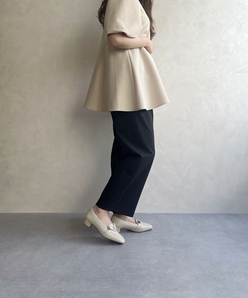 ORiental TRaffic（オリエンタルトラフィック）の「通勤靴 WEB限定 2025秋冬新作 リボンデザイン 甲深 パンプス /55301（パンプス・レディース・ブラック/ベージュ/ブラウン・34/35/36/37/38/39/40/41/42）」の7枚目の写真