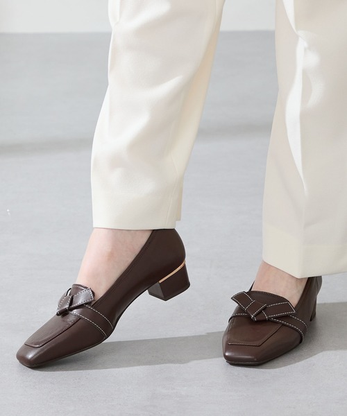 ORiental TRaffic（オリエンタルトラフィック）の「通勤靴 WEB限定 2025秋冬新作 リボンデザイン 甲深 パンプス /55301（パンプス・レディース・ブラック/ベージュ/ブラウン・34/35/36/37/38/39/40/41/42）」の16枚目の写真