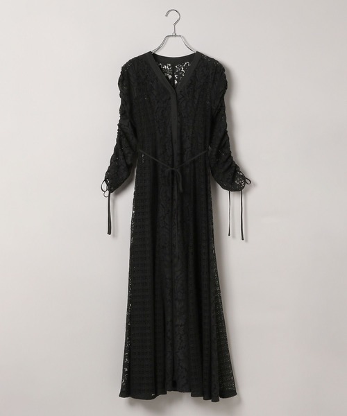 mysty woman（ミスティウーマン）の「インナー付きレースワンピース  583338（ワンピース・レディース・アイボリー/ブラック/レッド・FREE）」の8枚目の写真