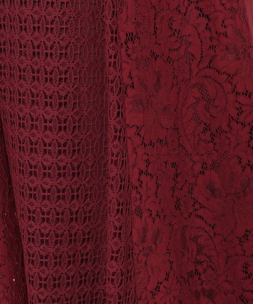 mysty woman（ミスティウーマン）の「インナー付きレースワンピース  583338（ワンピース・レディース・アイボリー/ブラック/レッド・FREE）」の12枚目の写真