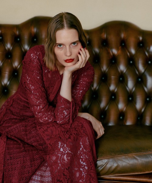 mysty woman（ミスティウーマン）の「インナー付きレースワンピース  583338（ワンピース・レディース・アイボリー/ブラック/レッド・FREE）」の17枚目の写真