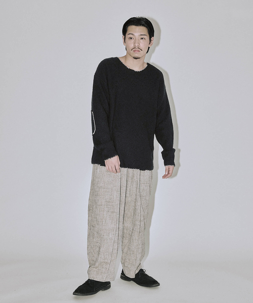 JOURNAL STANDARD J.S HOMESTEAD（ジャーナルスタンダードホームステッド）の「J.S.Homestead / ブランケット ステッチ リブ ニット（ニット/セーター・メンズ・ブルー系その他/ブラウン/ブラック/アイボリー・MEDIUM/LARGE）」の15枚目の写真