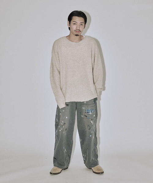 JOURNAL STANDARD J.S HOMESTEAD（ジャーナルスタンダードホームステッド）の「J.S.Homestead / ブランケット ステッチ リブ ニット（ニット/セーター・メンズ・ブルー系その他/ブラウン/ブラック/アイボリー・MEDIUM/LARGE）」の20枚目の写真