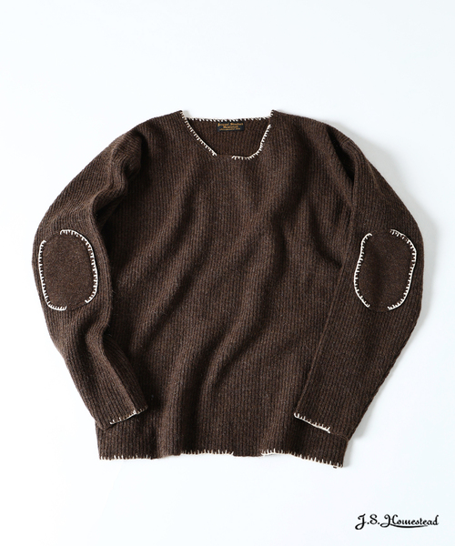 JOURNAL STANDARD J.S HOMESTEAD（ジャーナルスタンダードホームステッド）の「J.S.Homestead / ブランケット ステッチ リブ ニット（ニット/セーター・メンズ・ブルー系その他/ブラウン/ブラック/アイボリー・MEDIUM/LARGE）」の13枚目の写真