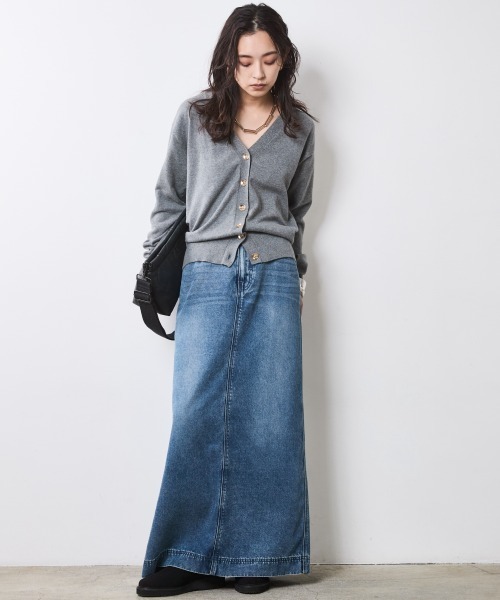 CHIC STYLE（シックスタイル）の「微起毛Vネックニットカーディガン＜大きいサイズ有＞シックスタイル（カーディガン/ボレロ・レディース・ブラック/グレー/ベージュ・M/L/LL/3L/4L/5L）」の17枚目の写真