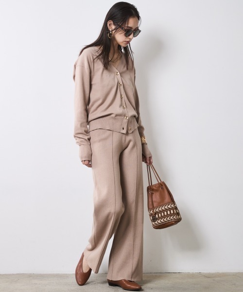 CHIC STYLE（シックスタイル）の「微起毛Vネックニットカーディガン＜大きいサイズ有＞シックスタイル（カーディガン/ボレロ・レディース・ブラック/グレー/ベージュ・M/L/LL/3L/4L/5L）」の21枚目の写真