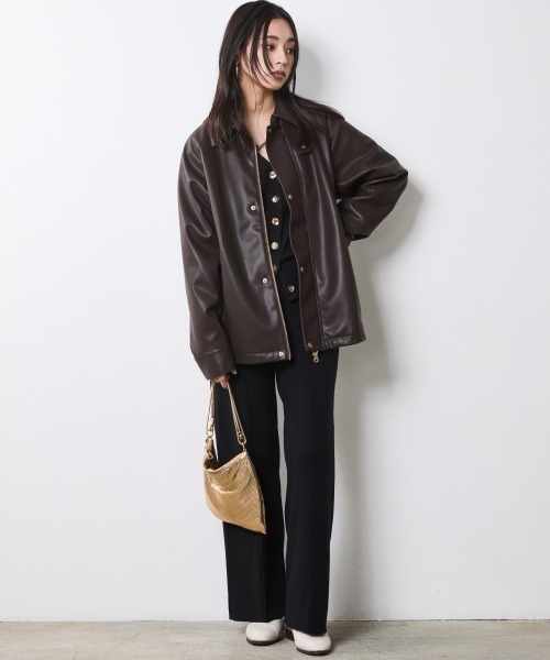 CHIC STYLE（シックスタイル）の「微起毛Vネックニットカーディガン＜大きいサイズ有＞シックスタイル（カーディガン/ボレロ・レディース・ブラック/グレー/ベージュ・M/L/LL/3L/4L/5L）」の8枚目の写真