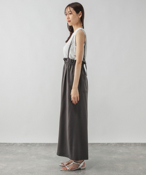 GLOBAL WORK（グローバルワーク）の「シルクライクサス付きワイドパンツ/575215（その他パンツ・レディース・チャコールグレー/ブラック・LARGE/MEDIUM）」の16枚目の写真