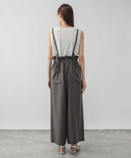 GLOBAL WORK（グローバルワーク）の「シルクライクサス付きワイドパンツ/575215（その他パンツ・レディース・チャコールグレー/ブラック・LARGE/MEDIUM）」の17枚目の写真