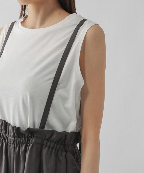 GLOBAL WORK（グローバルワーク）の「シルクライクサス付きワイドパンツ/575215（その他パンツ・レディース・チャコールグレー/ブラック・LARGE/MEDIUM）」の18枚目の写真