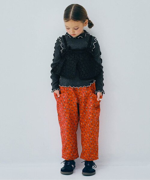 p.premier（ピードットプルミエ）の「【ジュニア対応】花柄ジャガードビスチェリブトップスセット（Tシャツ/カットソー・キッズ・ベージュ/ブラック/グリーン/レッド・80/90/100/110/120/130/140）」の15枚目の写真