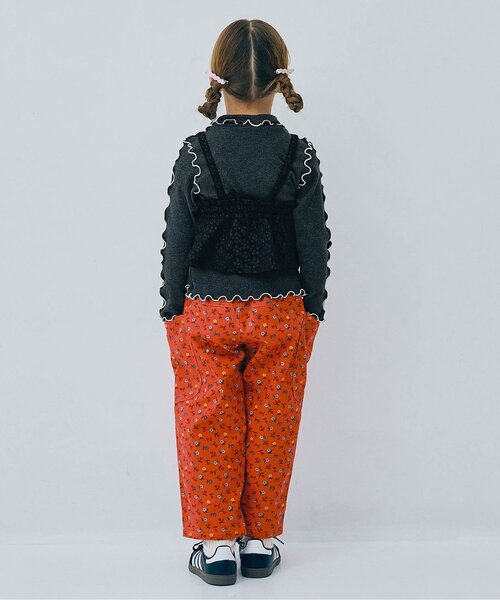 p.premier（ピードットプルミエ）の「【ジュニア対応】花柄ジャガードビスチェリブトップスセット（Tシャツ/カットソー・キッズ・ベージュ/ブラック/グリーン/レッド・80/90/100/110/120/130/140）」の13枚目の写真