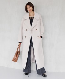 PAGEBOY　ジャケット　ベージュ ベージュ ウール×シアサッカー ギンガムチェック柄 セットアップ