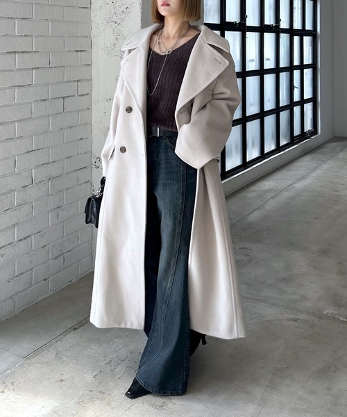 ウーリーテックロングコート【スタンドネック＆ステンカラーでも使える