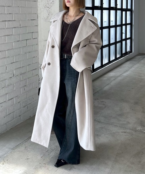 ウーリーテックロングコート【スタンドネック＆ステンカラーでも