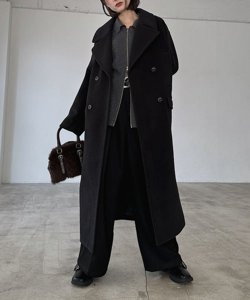 ウーリーテックロングコート【スタンドネック＆ステンカラーでも使える