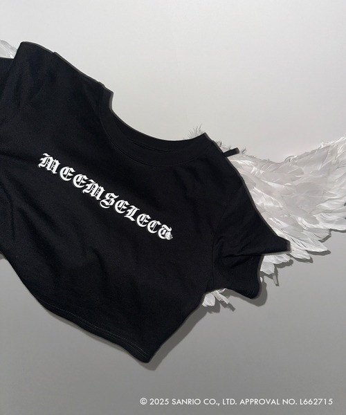 me+em select(ミームセレクト)の「【 HELLO KITTY × me+em select 】ハローキティグランジロゴショートちびTシャツ / Hello Kitty grunge logo short chibi T-shirt 【 セットアップ着用可能 】(Tシャツ/カットソー・レディース・ブラック/ホワイト・FREE)」の15枚目の写真