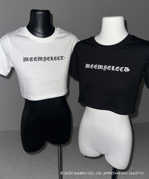 me+em select(ミームセレクト)の「【 HELLO KITTY × me+em select 】ハローキティグランジロゴショートちびTシャツ / Hello Kitty grunge logo short chibi T-shirt 【 セットアップ着用可能 】(Tシャツ/カットソー・レディース・ブラック/ホワイト・FREE)」の16枚目の写真