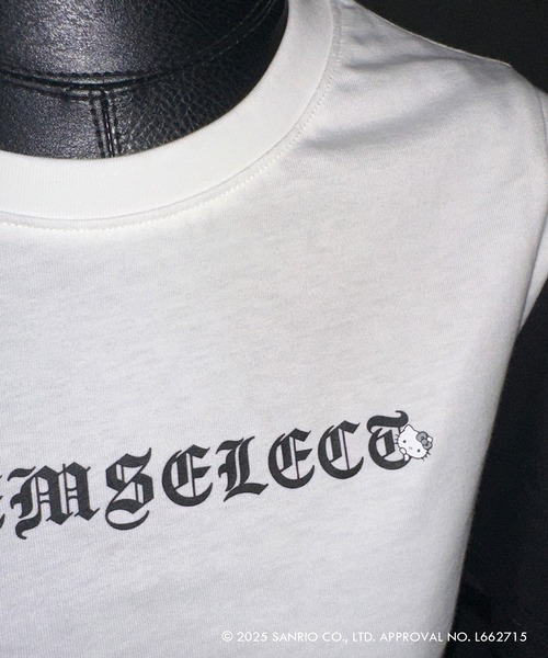 me+em select(ミームセレクト)の「【 HELLO KITTY × me+em select 】ハローキティグランジロゴショートちびTシャツ / Hello Kitty grunge logo short chibi T-shirt 【 セットアップ着用可能 】(Tシャツ/カットソー・レディース・ブラック/ホワイト・FREE)」の19枚目の写真
