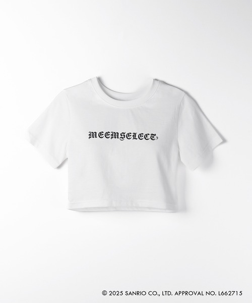 me+em select(ミームセレクト)の「【 HELLO KITTY × me+em select 】ハローキティグランジロゴショートちびTシャツ / Hello Kitty grunge logo short chibi T-shirt 【 セットアップ着用可能 】(Tシャツ/カットソー・レディース・ブラック/ホワイト・FREE)」の20枚目の写真