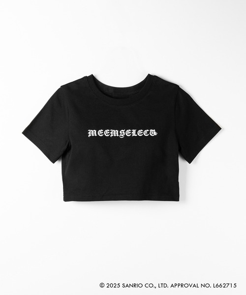 me+em select(ミームセレクト)の「【 HELLO KITTY × me+em select 】ハローキティグランジロゴショートちびTシャツ / Hello Kitty grunge logo short chibi T-shirt 【 セットアップ着用可能 】(Tシャツ/カットソー・レディース・ブラック/ホワイト・FREE)」の21枚目の写真