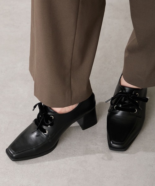 ベロアリボンレースアップシューズ/56305（パンプス）｜ORiental