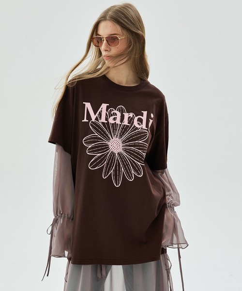 新品タグ付き　マルディメクルディ　mardimercredi  Tシャツ Mardi Mercredi（マルディメクルディ） tシャツ TSHIRT FLOWERMARDI