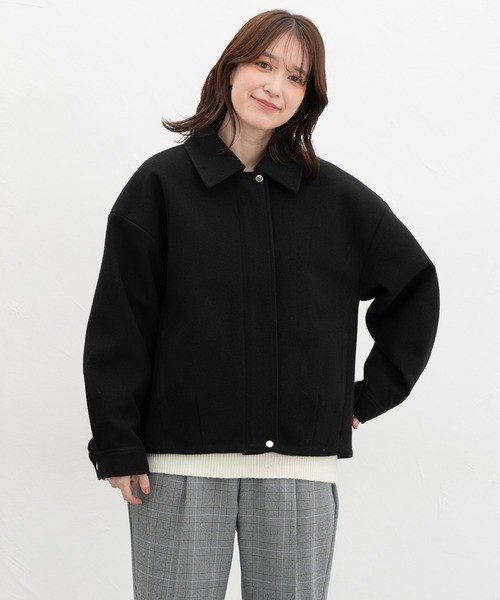 週末限定値下げ⭐︎コットンカルゼバイカラーブルゾン BABYLONE（バビロン） ブルゾン アウター コットンカルゼバイカラー