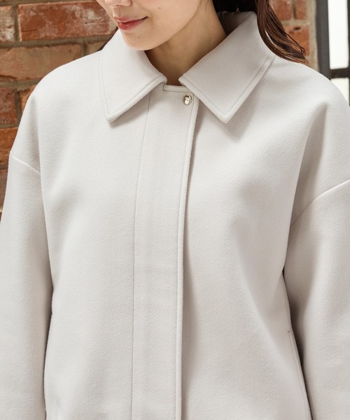 Honeys（ハニーズ）の「【抗菌防臭・静電気軽減】衿付ブルゾン（ブルゾン・レディース・キャメル/ブラック/グレイッシュベージュ/杢グレー・S/M/LL/L）」の8枚目の写真