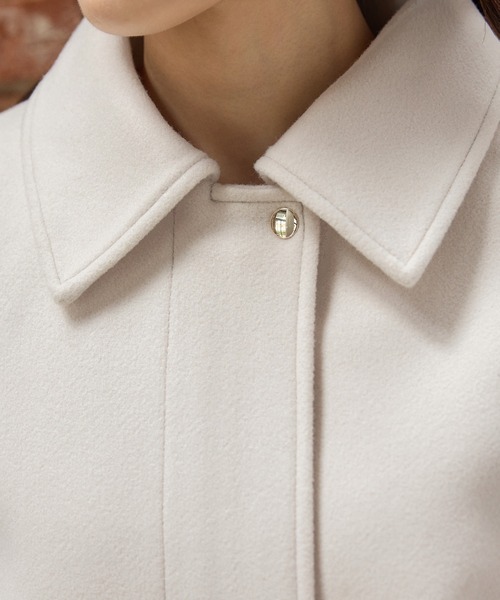 Honeys（ハニーズ）の「【抗菌防臭・静電気軽減】衿付ブルゾン（ブルゾン・レディース・キャメル/ブラック/グレイッシュベージュ/杢グレー・S/M/LL/L）」の13枚目の写真