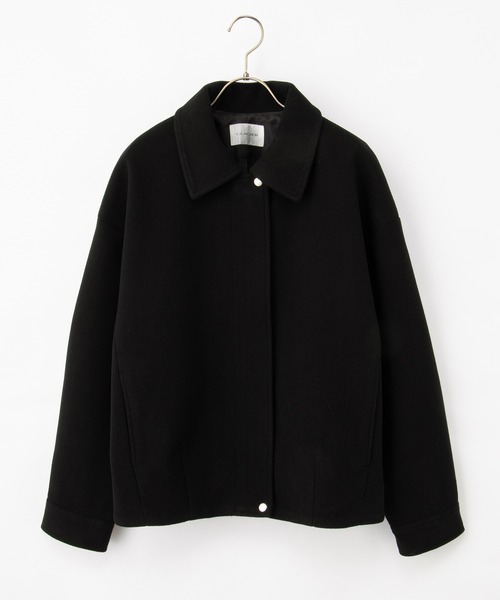 Honeys（ハニーズ）の「【抗菌防臭・静電気軽減】衿付ブルゾン（ブルゾン・レディース・キャメル/ブラック/グレイッシュベージュ/杢グレー・S/M/LL/L）」の15枚目の写真