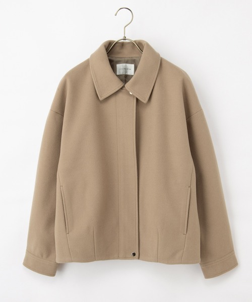 Honeys（ハニーズ）の「【抗菌防臭・静電気軽減】衿付ブルゾン（ブルゾン・レディース・キャメル/ブラック/グレイッシュベージュ/杢グレー・S/M/LL/L）」の17枚目の写真