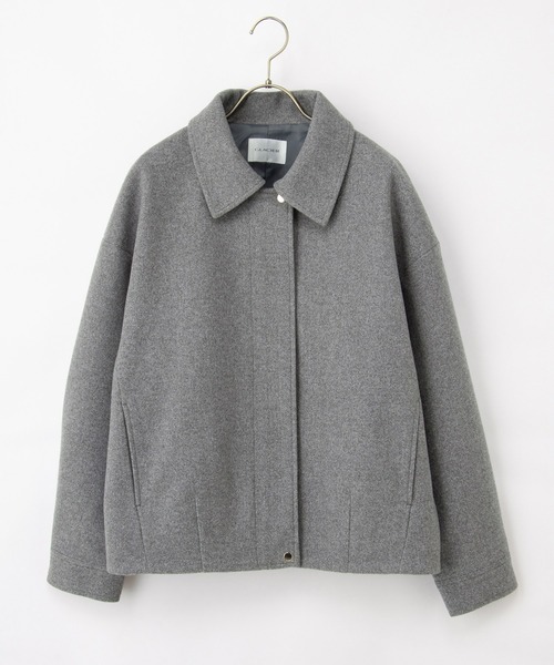 Honeys（ハニーズ）の「【抗菌防臭・静電気軽減】衿付ブルゾン（ブルゾン・レディース・キャメル/ブラック/グレイッシュベージュ/杢グレー・S/M/LL/L）」の19枚目の写真