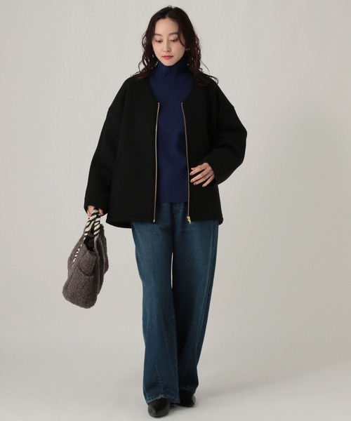 Elura(エルーラ)の「ダンボールブルゾン/600897(ブルゾン・レディース・ブラック/ライトグレー・FREE)」の16枚目の写真