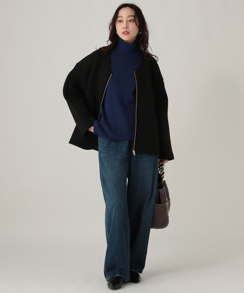 Elura(エルーラ)の「ダンボールブルゾン/600897(ブルゾン・レディース・ブラック/ライトグレー・FREE)」の17枚目の写真