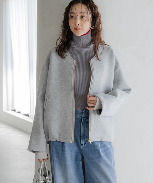 Elura(エルーラ)の「ダンボールブルゾン/600897(ブルゾン・レディース・ブラック/ライトグレー・FREE)」の21枚目の写真