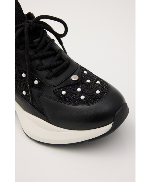 STACCATO（スタッカート）の「パールミックスハイヒールスニーカー（スニーカー・レディース・ホワイト/ブラック・22.5cm/23cm/23.5cm/24cm/24.5cm）」の17枚目の写真