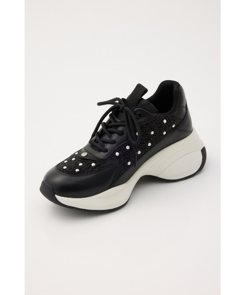 STACCATO（スタッカート）の「パールミックスハイヒールスニーカー（スニーカー・レディース・ホワイト/ブラック・22.5cm/23cm/23.5cm/24cm/24.5cm）」の18枚目の写真