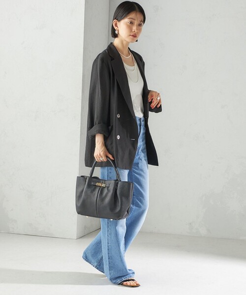 セール】BEAURE: ヒネリ 金具付き バッグ（トートバッグ）｜Beau're