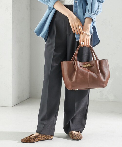 セール】BEAURE: ヒネリ 金具付き バッグ（トートバッグ）｜Beau're
