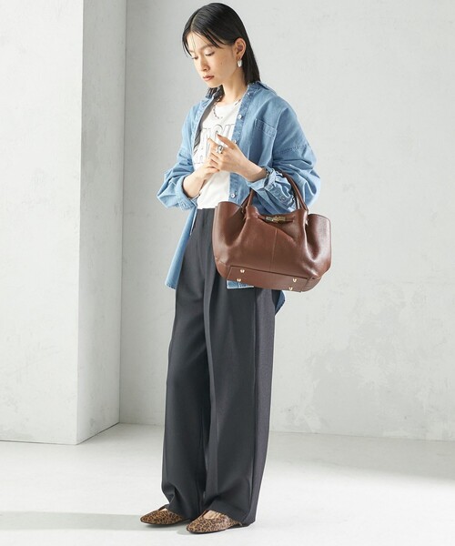 セール】BEAURE: ヒネリ 金具付き バッグ（トートバッグ）｜Beau're